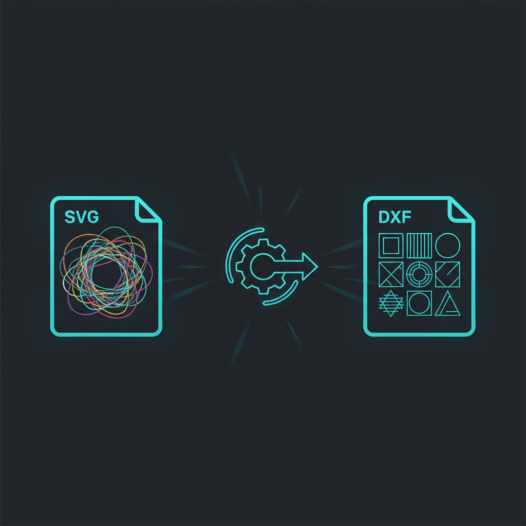 SVG to DXF conversion workflow