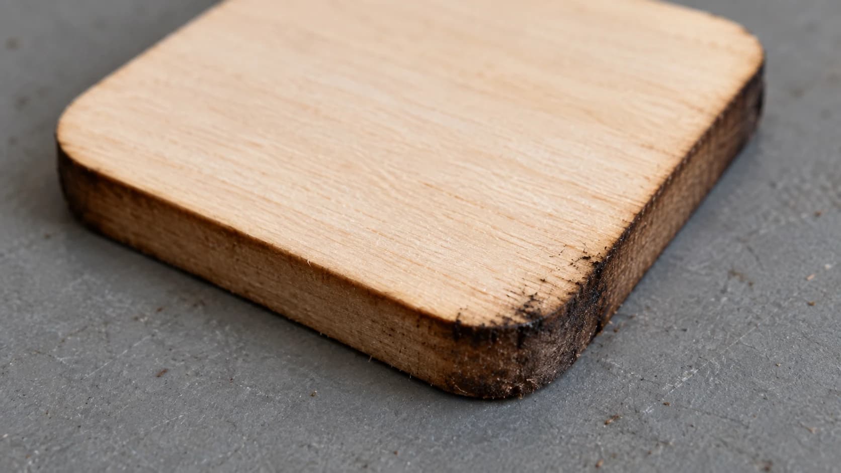 Brown through-cut edge and clean pale face on the basswood cutout
